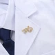 Значок из стали BROCHE брошь бижутерия Медицина Стетоскоп золотистый BRGV115473 - изображение 5