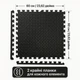 Фитнес-коврик пазл EVA 60 × 60 × 1 см PZ-601 Black 1 шт - изображение 4