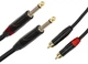 Profesjonalny kabel audio SSQ RCAJM1 2x RCA - 2x Jack 6.35 mm TS (Mono) (1 m) (5907688758795) - obraz 3