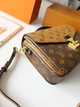Сумка жіноча Louis Vuitton Pochette Metis combi коричнева Луі Вітон (132) - изображение 3