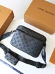 Сумка чоловіча месенджер Louis Vuitton Trio Messenger чорна (134) - зображення 1