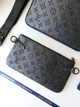 Сумка чоловіча месенджер Louis Vuitton Trio Messenger чорна (134) - зображення 4