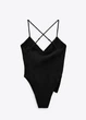Боди черный драпированный Zara с бретельками XS - изображение 7