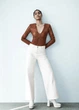 Боди Zara с V-образным вырезомзи искусственной кожи М - изображение 3