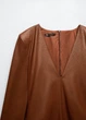 Боди Zara с V-образным вырезомзи искусственной кожи М - изображение 8