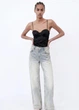 Корсетный атласный боди Zara S - изображение 2