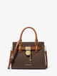 Сумка жіноча Michael Kors Hamilton Small Logo Satchel коричнева - изображение 1