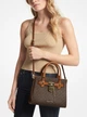 Сумка жіноча Michael Kors Hamilton Small Logo Satchel коричнева - изображение 3