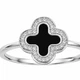 Каблучка срібна Конюшина з емаллю і фіанітом Silver Style 17 р. (111921.10 sku:2300103540075) - зображення 2