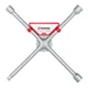 Ключ баллонный крестовый, укрепленный, 1/2", 406×16 мм, 17×19×21 мм, INTERTOOL HT-1603 - изображение 1