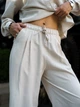 Женские брюки летние льняные Tencel Linen Бежевые S - изображение 3