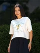 Женская футболка оверсайз укороченая Oversize Crop Lemon белая S - зображення 5