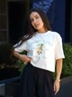 Женская футболка оверсайз укороченая Oversize Crop Lemon белая S - зображення 4