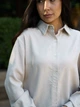 Рубашка женская летняя льняная Tencel Linen Бежевая XL - изображение 3
