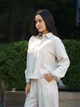 Рубашка женская летняя льняная Tencel Linen Бежевая XL - изображение 6