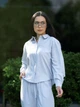 Рубашка женская летняя льняная Tencel Linen Голубая XL - изображение 6
