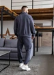 Мужской спортивный костюм на молнии с Lacoste, MonsterBrand 4XL (58) Демисезонный графит - изображение 2