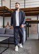 Мужской спортивный костюм на молнии с Lacoste, MonsterBrand 4XL (58) Демисезонный графит - изображение 3