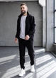 Мужской спортивный костюм на молнии с Lacoste, MonsterBrand XXXL (56) черный демисезонный - изображение 2