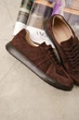 Женские кеды PARADIZE SHOES темно-бордового цвета из натуральной замши 41 размер (стелька 27,3 см) - изображение 6