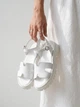 Женские босоножки PARADIZE SHOES белого цвета из натуральной кожи на массивной белой подошве 39 размер (стелька 24,7 см) - изображение 2