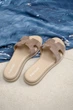 Жіночі шльопанці з натуральної замші темно-бежевого кольору PARADIZE SHOES з устілкою Memory Foam 41 розмір (устілка 26,8 см) - зображення 4