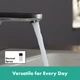 Смеситель для раковины HANSGROHE Vernis Blend 71551000 с донным клапаном - изображение 12