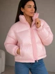 Куртка женская Lady Yep 10015 короткая глянцевая пуффер 42 розовая - изображение 1