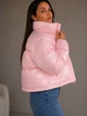 Куртка женская Lady Yep 10015 короткая глянцевая пуффер 42 розовая - изображение 3