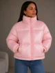 Куртка женская Lady Yep 10015 короткая глянцевая пуффер 42 розовая - изображение 5