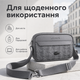 Серая сумка Lacoste Monogram через плечо мужская компактная кросс-боди для города и прогулок - изображение 4