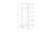 Шкаф 2д Miramare MMRS921 сосна белая - изображение 4