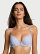 Бюстгальтер Victoria's Secret (2887596581) Sexy Tee Sheer Heritage Shimmer Dot Push-Up Bra 70B голубой - изображение 1