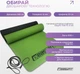 Килимок для йоги та фітнесу EasyFit TPE+TC 183x61x0.6 см ECO-Friendly двошаровий каремат EF-1924-GNBK Зелений з чорним (56001192) - зображення 3
