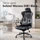 Офисное кресло Sofotel Werona 2581 Black черное из экокожи с подушкой под голову, поясничной подушкой, газлифтом SoftUp - изображение 1