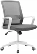 Офисное кресло Hanert Vision Grey/White серо-белое с мягким сиденьем, изогнутой спинкой, подлокотниками, регулировкой высоты - изображение 6
