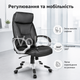 Офисное кресло Sofotel EG-223 Black черное из экокожи с мягким подголовником, подлокотниками, газлифтом и механизмом TILT - изображение 5