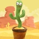 Танцующий кактус игрушка-повторюшка с подсветкой Dancing Cactus, 120 песен - изображение 7