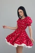 Жіноча міні сукня зі спідницею кльош Nenka L Червоний (nenka3709-L) - зображення 1
