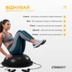  Балансувальна платформа EasyFit Bosu Ball  60 см з насосом з ніжками Чорна (56003821) - зображення 6