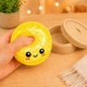 Антистресс игрушка сквиш Пельмень Glitter LED, 10 см, светящийся, Желтый (Squishy Dumpling) - изображение 7