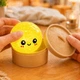Антистресс игрушка сквиш Пельмень Glitter LED, 10 см, светящийся, Желтый (Squishy Dumpling) - изображение 8