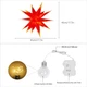 3D LED Рождественская звезда 45 см (красная/желтая) с таймером, на батарейках - изображение 4