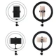 Кольцевая LED лампа для блогеров 26 см настольная на штативе Cell phone Stander with LED Ring Light - изображение 2