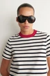 Жіноча футболка COS Clean Cut T-Shirt Black / White / Red / Striped XS (1325526019) - изображение 4
