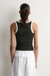 Жіноча майка COS Ribbed Cotton Tank Top Khaki / White L (1326259008) - зображення 3