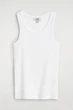 Жіноча майка COS Ribbed Cotton Tank Top White M (1326259002) - зображення 5