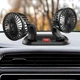 Двойной вентилятор от USB для дома и авто F410 портативный мини вентилятор с 2 скоростями - изображение 7
