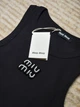 Женское трикотажное платье Miu Miu в рубчик черное размер L (MM25001.7L) - изображение 5