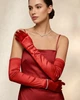 Довгі вечірні рукавички s/m/l червоний (30r012) - изображение 1